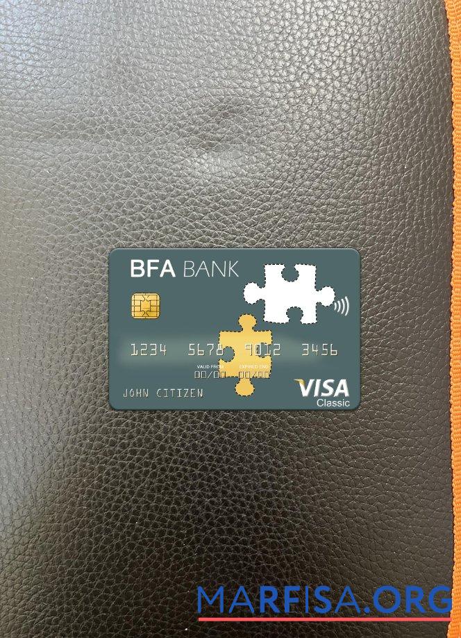 Printable Angola Banco de Fomento visa card photolook front sample